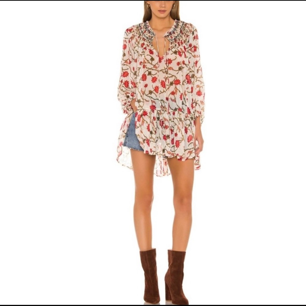 Free People Keeping Up With Kara Sheer Tunic